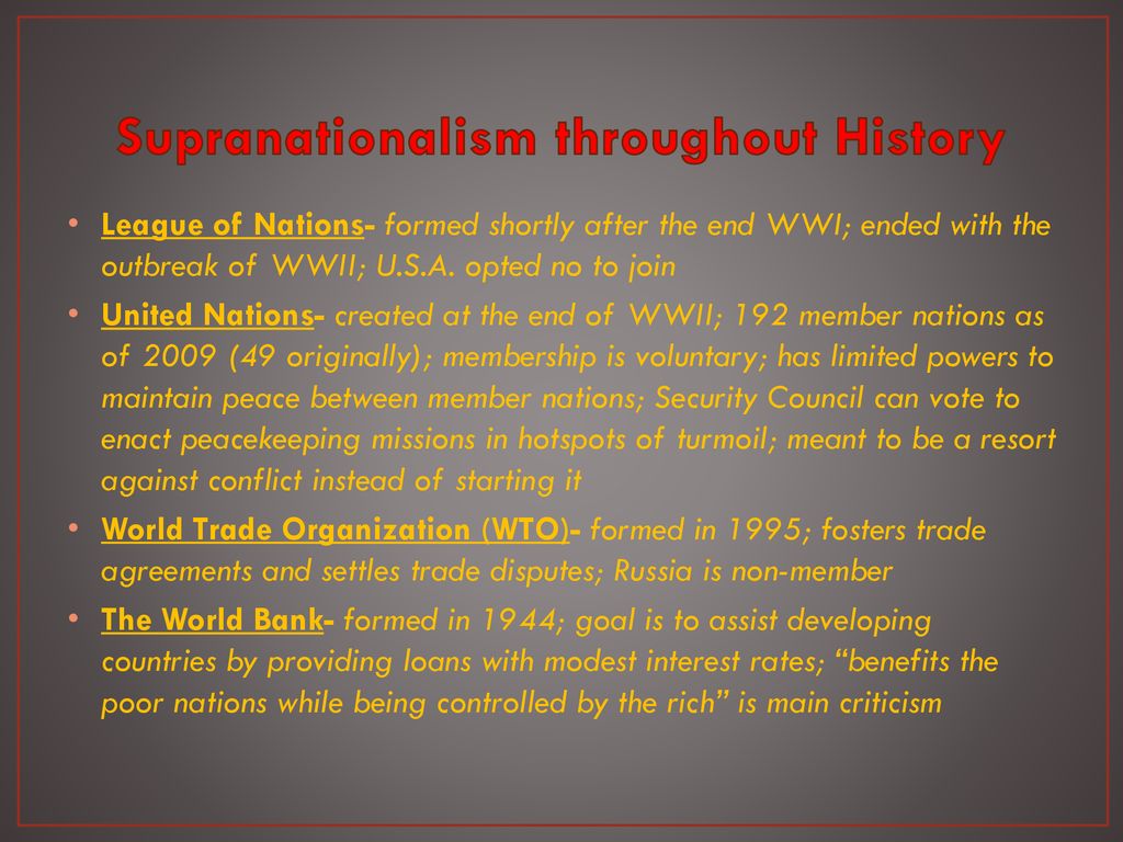 Supranationalism And The European Union - Ppt Download