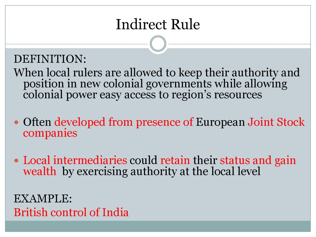 indirect rule definition