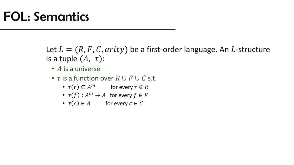 Lecture 3 First Order Logic Ppt Download