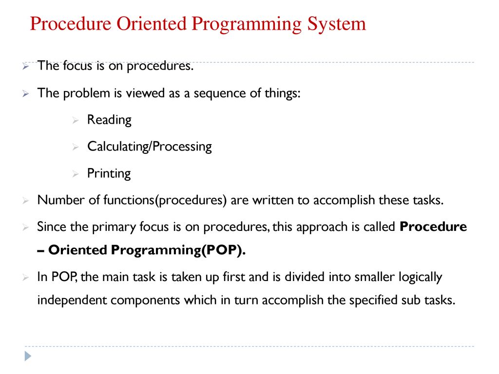 INTRODUCTION TO OBJECT ORIENTED CONCEPTS: By: Pavan D. M. - ppt download