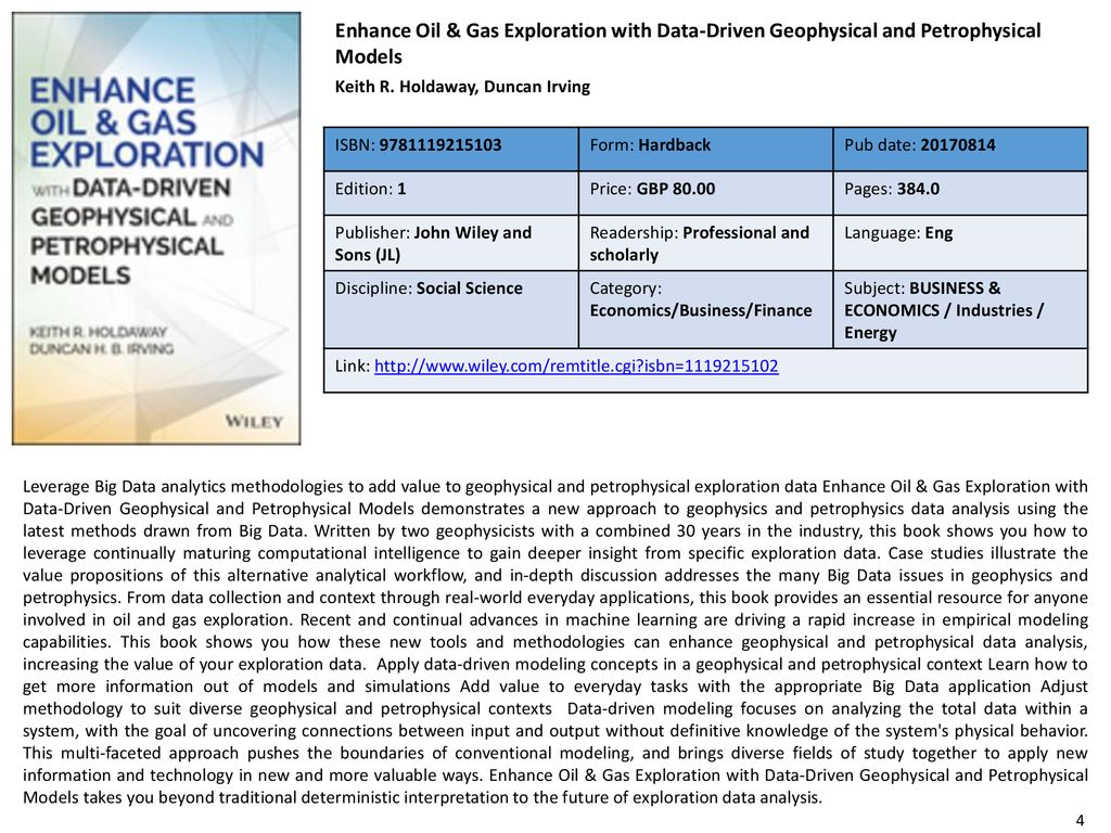 Enhance Oil & Gas Exploration with Data-Driven Geophysical and Petrophysical Models