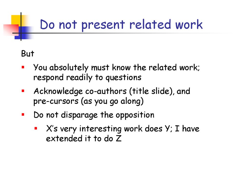 Do not present related work