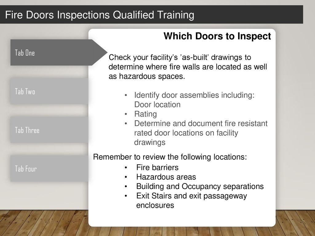 Fire Door Inspections Qualified Training Ppt Download