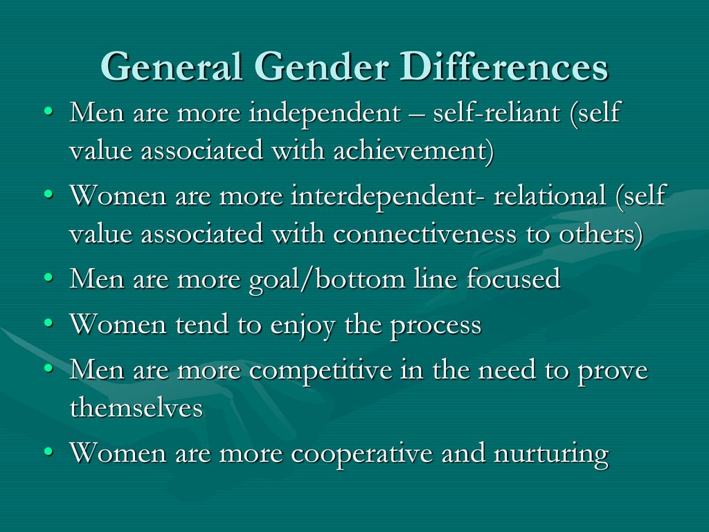 General Gender Differences