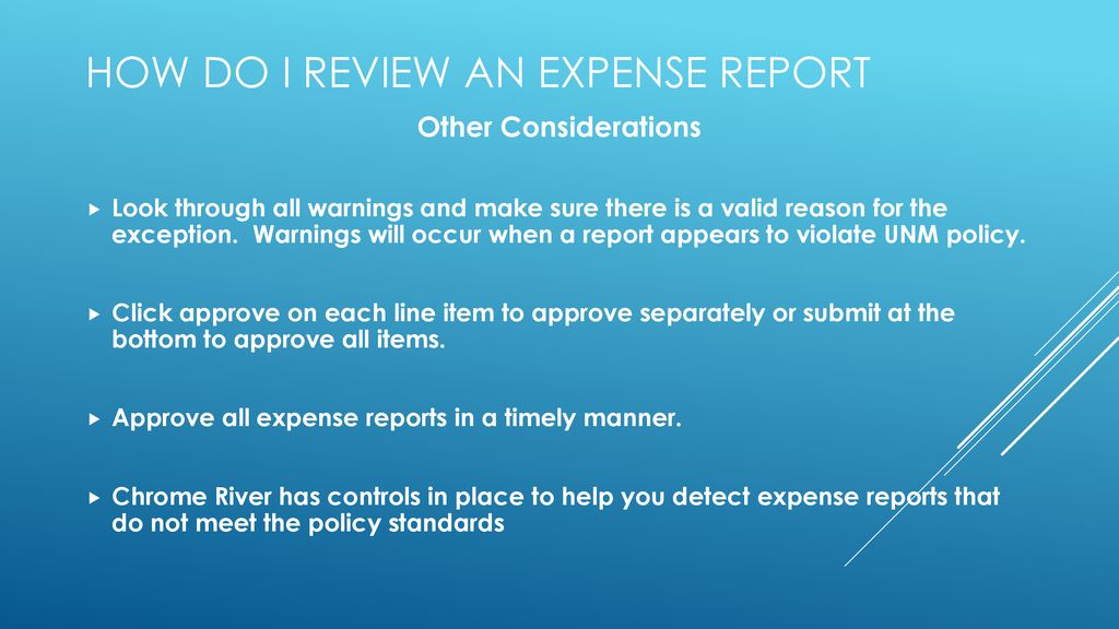 How do I Review an Expense Report