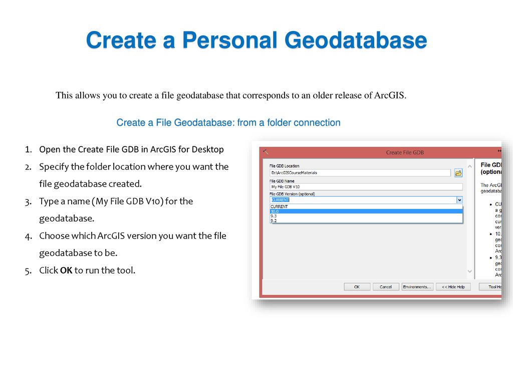 Geospatial Database Create Geodatabase Practical Session Ppt