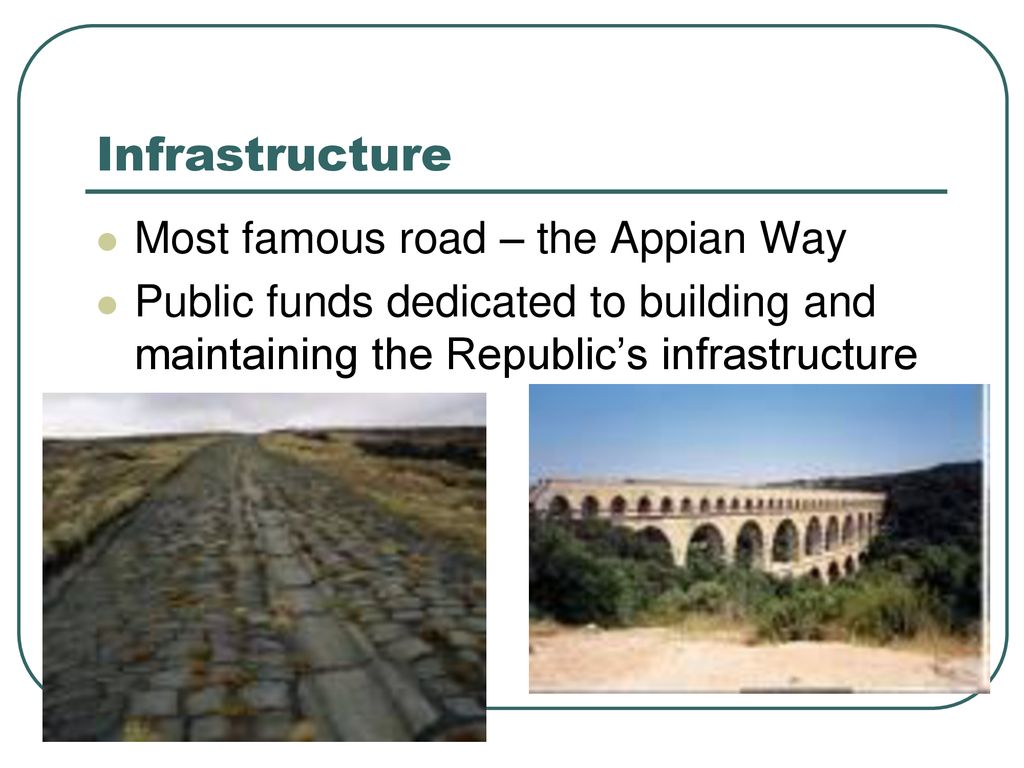 Infrastructure Most famous road – the Appian Way