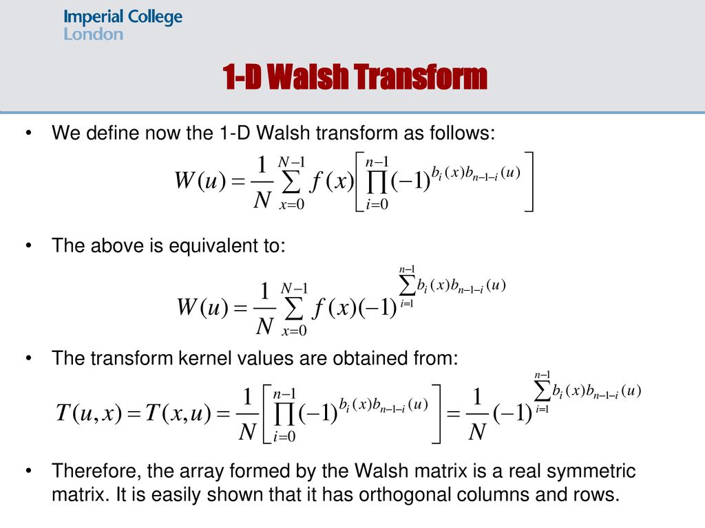 Digital image procesing discrete walsh trasform dwt in image