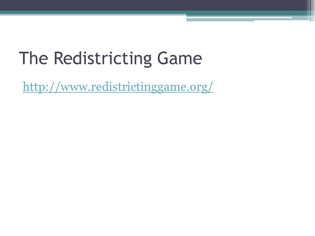 The Redistricting Game