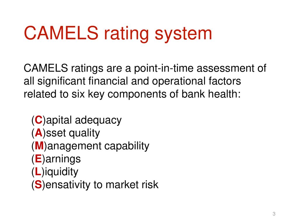 CAMELS Rating System: Meaning, Background, Components