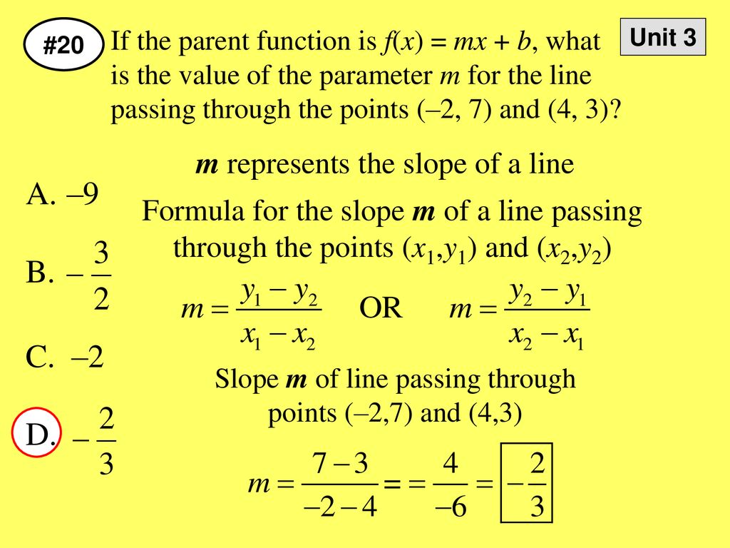 Coordinate Algebra Practice EOCT Answers Unit ppt download