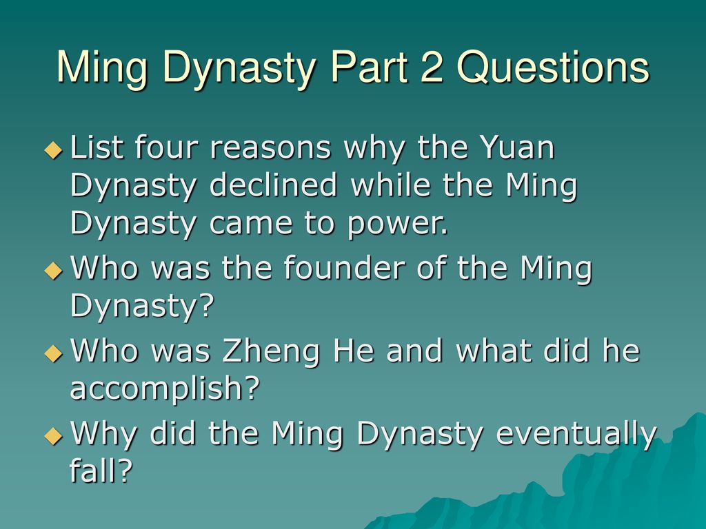 Ming Dynasty Part ppt download