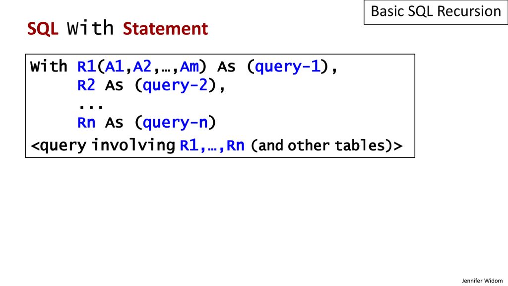 Recursion in sql basic recursive with statement ppt download