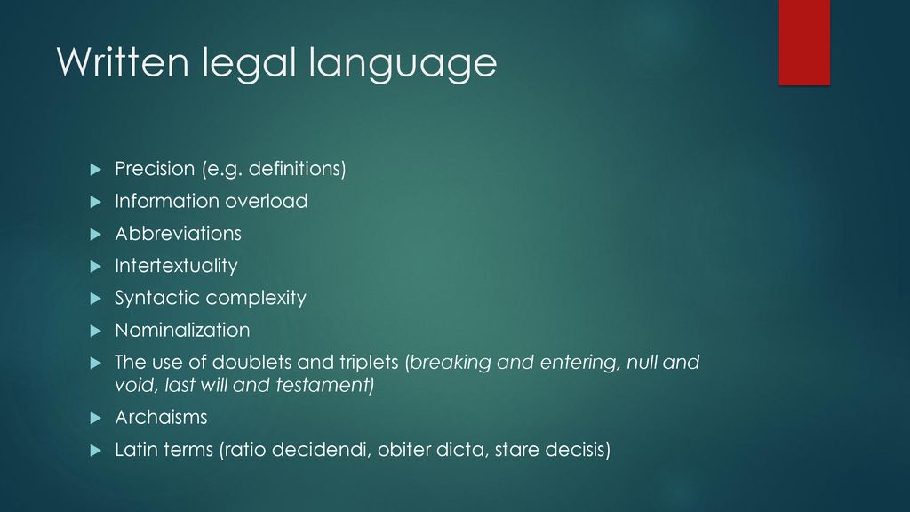 importance of english in law