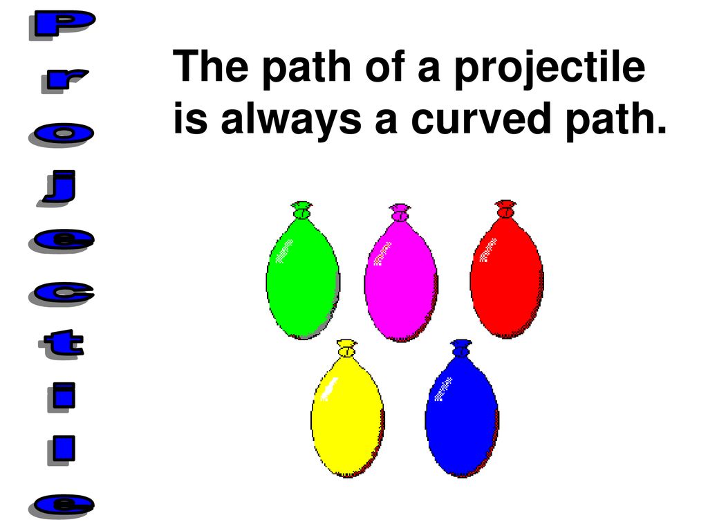 The path of a projectile is always a curved path.