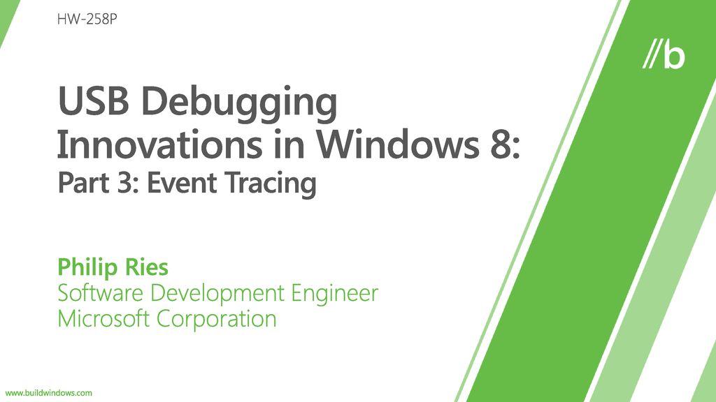 USB debugging innovations in Windows 8 Part 1: Overview - ppt download