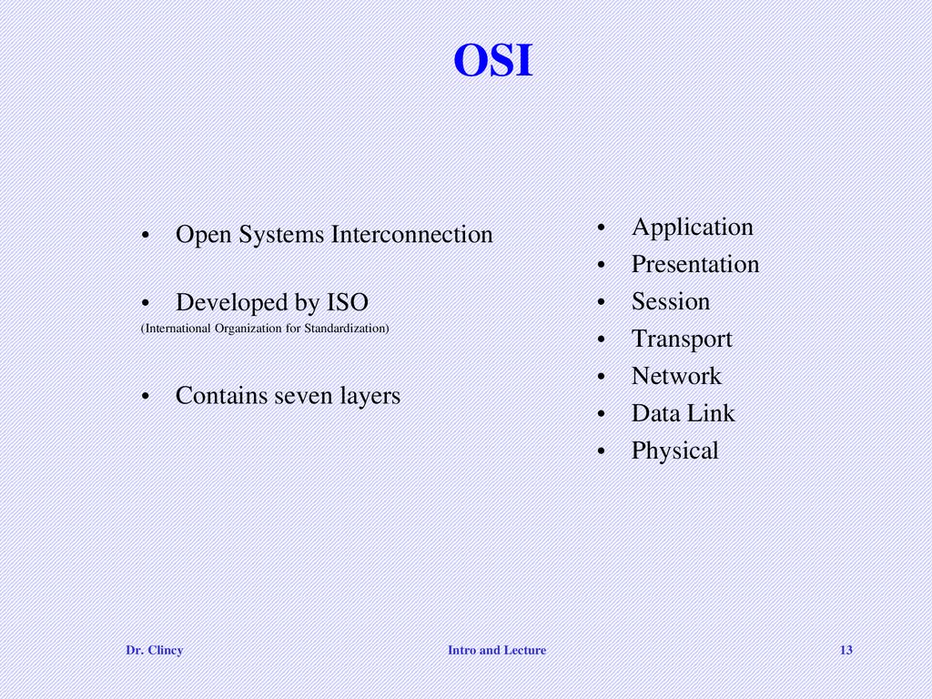 Dr clincy professor of cs ppt download