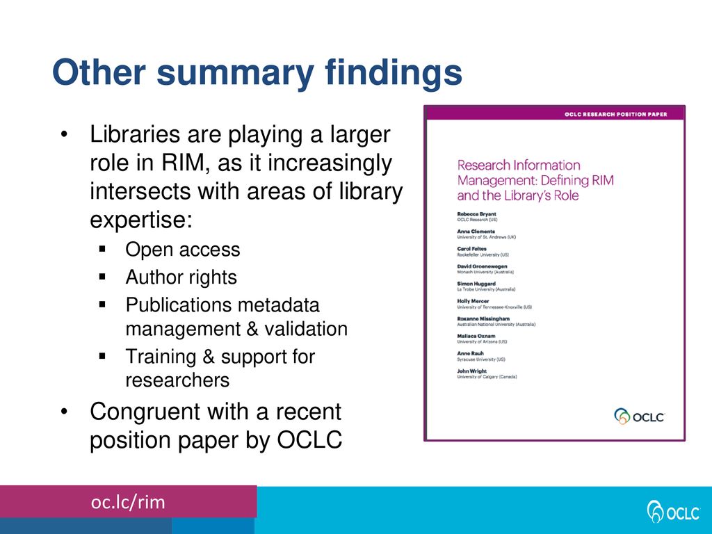 The Oclc Research Library Partnership Provides A Unique Transnational Ppt Download 