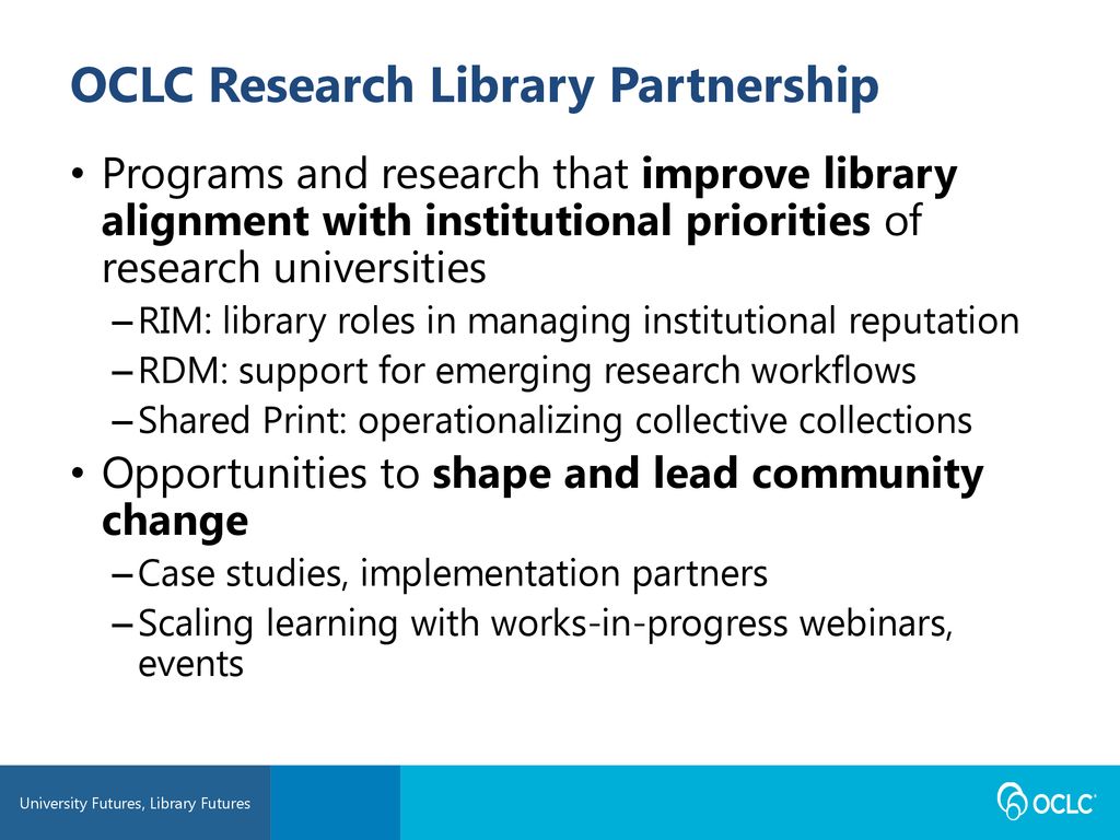 The Oclc Research Library Partnership Provides A Unique Transnational Ppt Download 