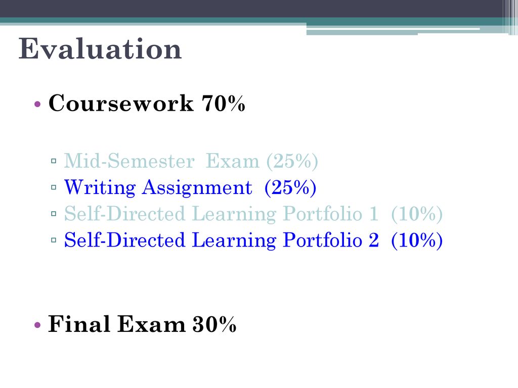 coursework 30 exam 70