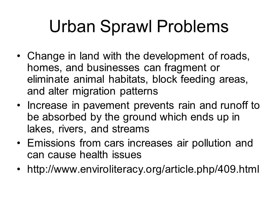 Urban sprawl  Definition, Examples, Problems, Causes