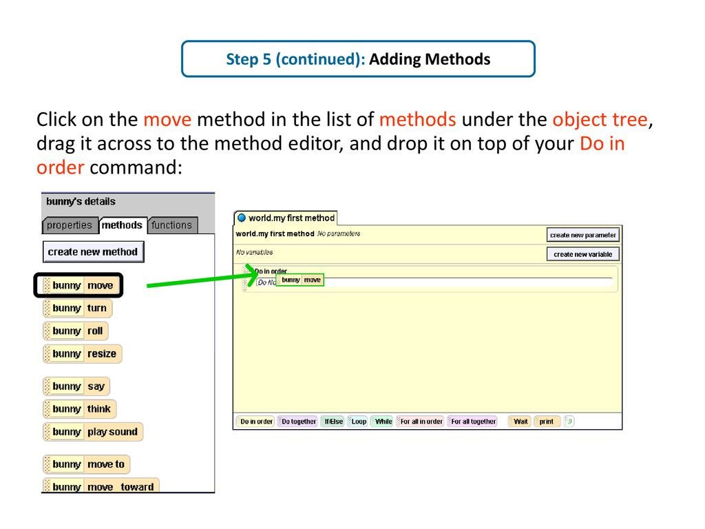Step 5 (continued): Adding Methods
