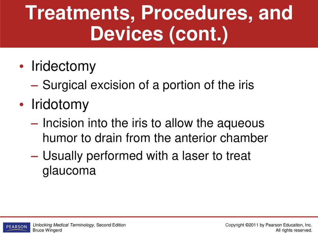 Treatments, Procedures, and Devices (cont.)