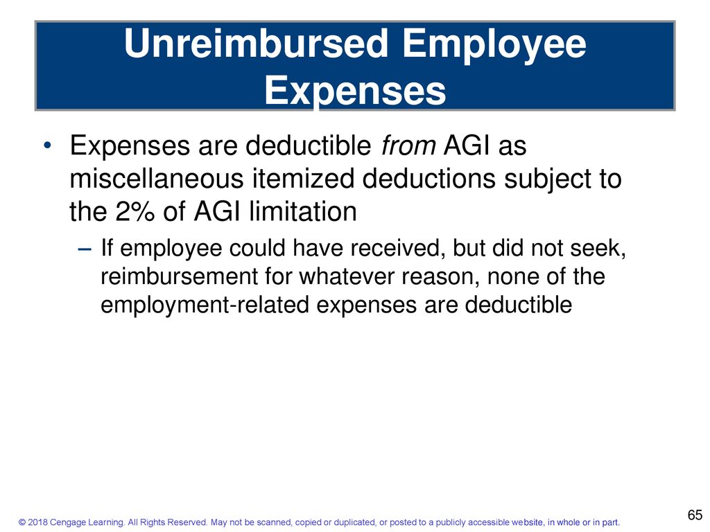 Deductions: Employee and Self-Employed-Related Expenses - ppt download