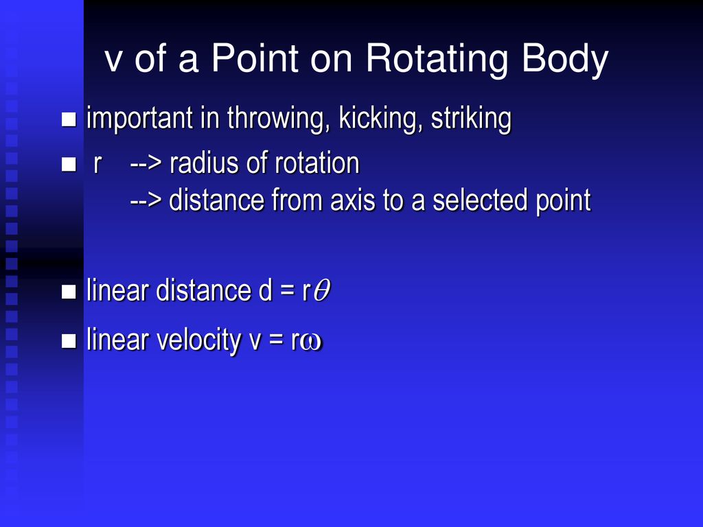 v of a Point on Rotating Body