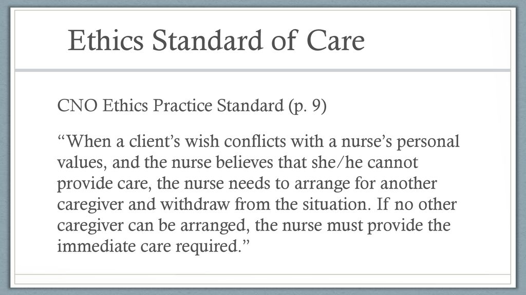 cno ethics standard