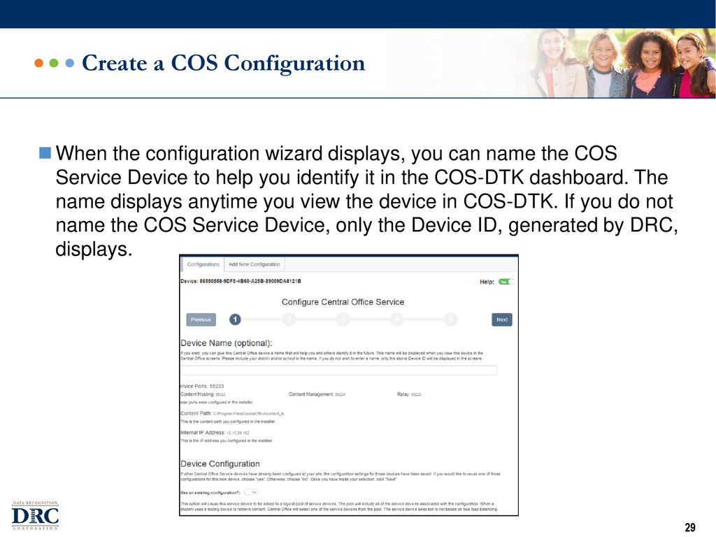 Create a COS Configuration