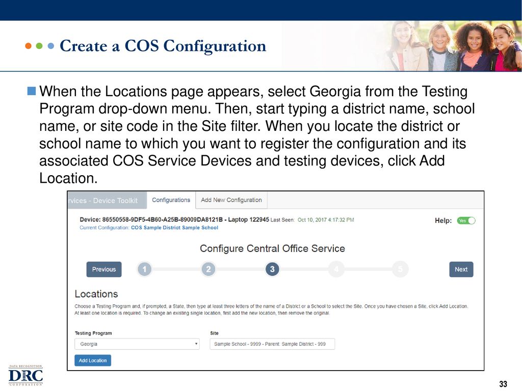 Create a COS Configuration