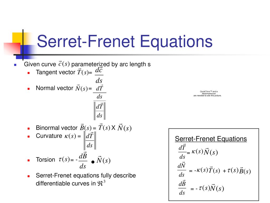 Serret-Frenet Equations - ppt download