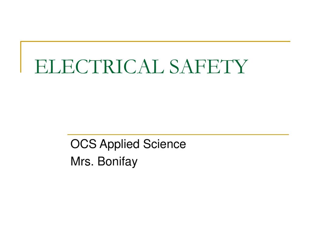 OCS Applied Science Mrs. Bonifay