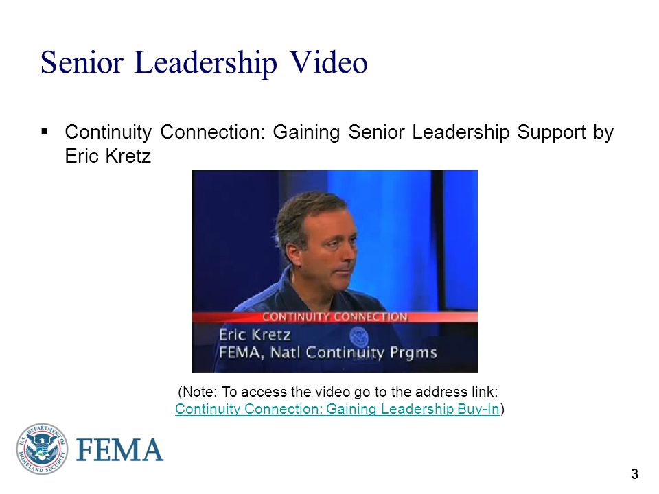 Senior Leadership Video