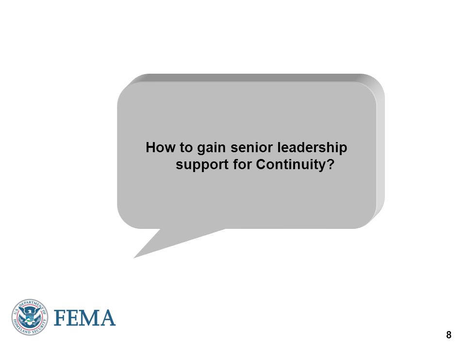 How to gain senior leadership support for Continuity