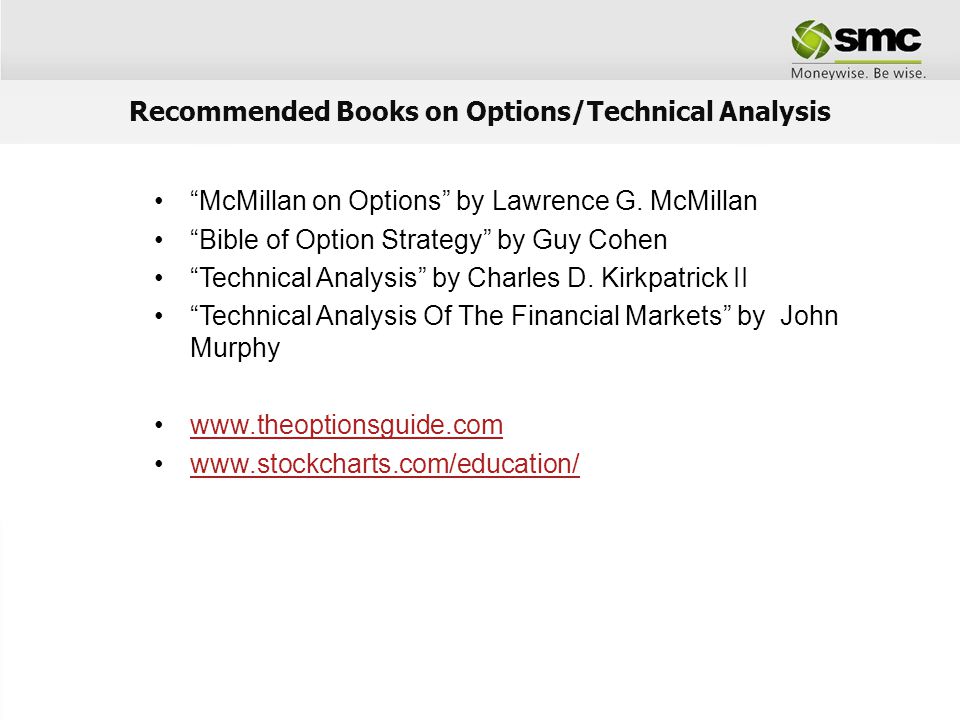 Recommended Books on Options/Technical Analysis