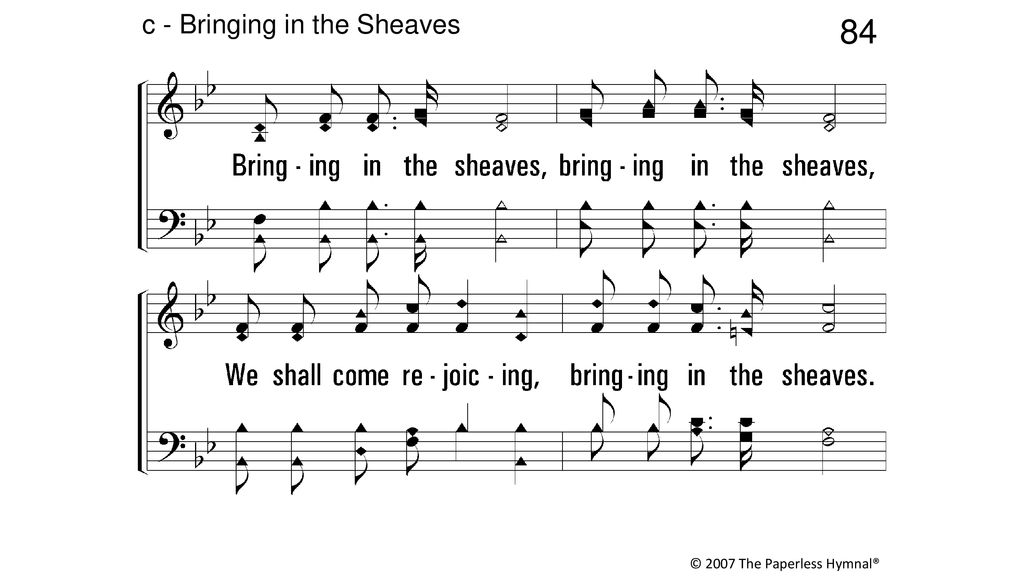 Bringing In The Sheaves - ppt download