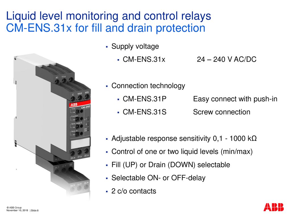 New liquid level monitoring relays - ppt download