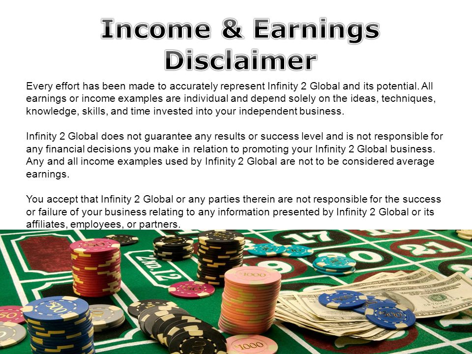 Income & Earnings Disclaimer