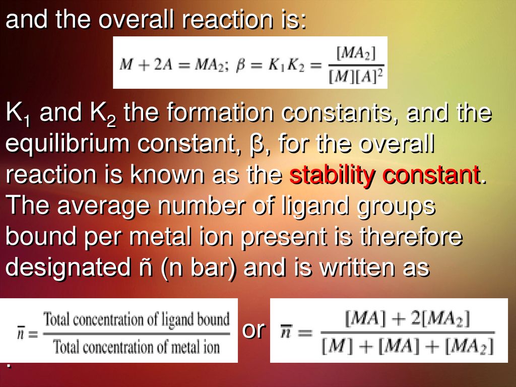 Complexation Ppt Download