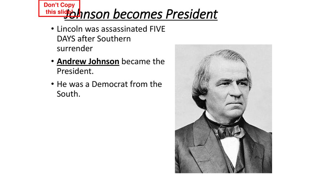 Johnson becomes President