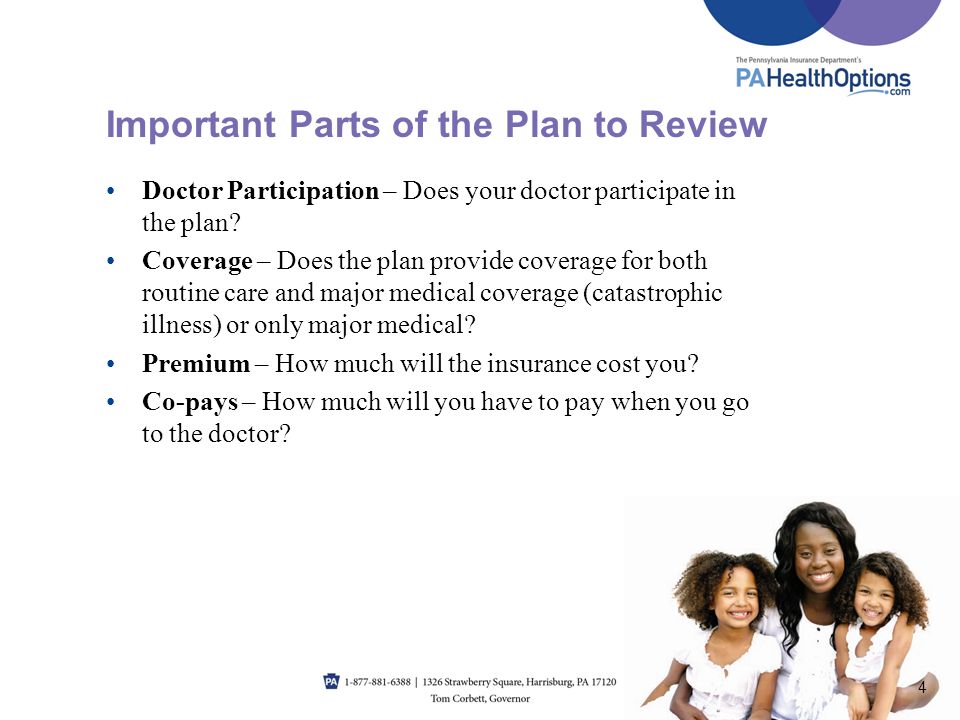 Important Parts of the Plan to Review