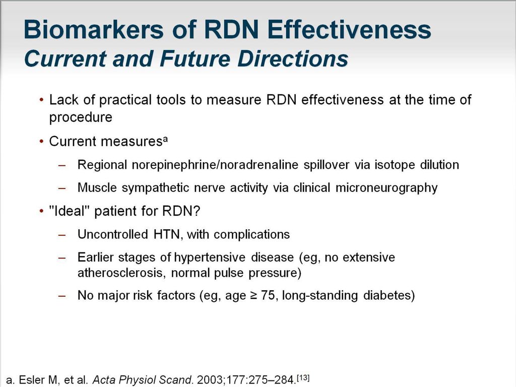 Biomarkers of RDN Effectiveness Current and Future Directions
