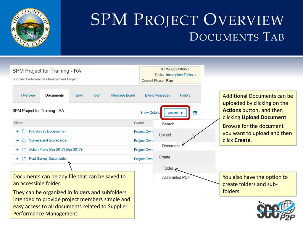 SPM Project Overview Documents Tab