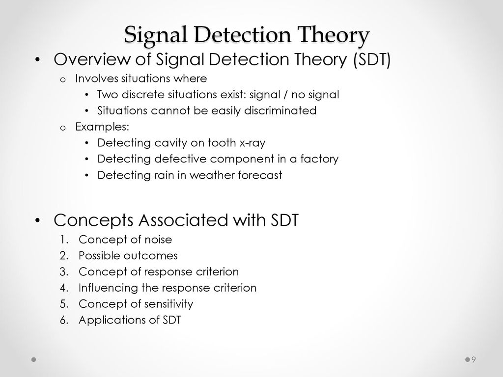 Signal Detection Theory
