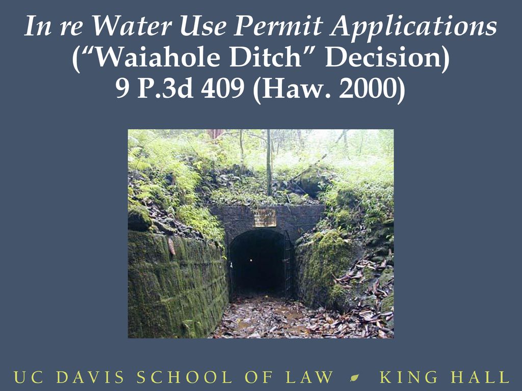The Public Trust Doctrine Groundwater the Scott River Litigation