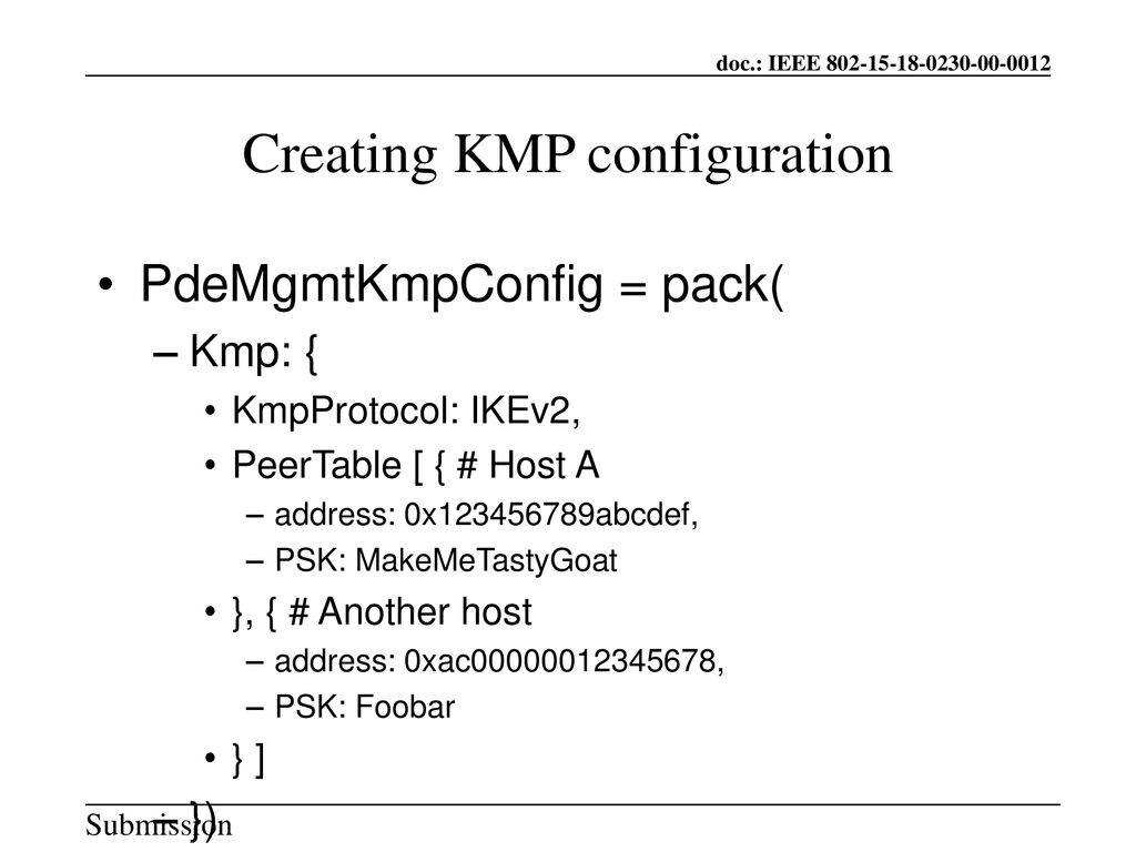 Creating KMP configuration
