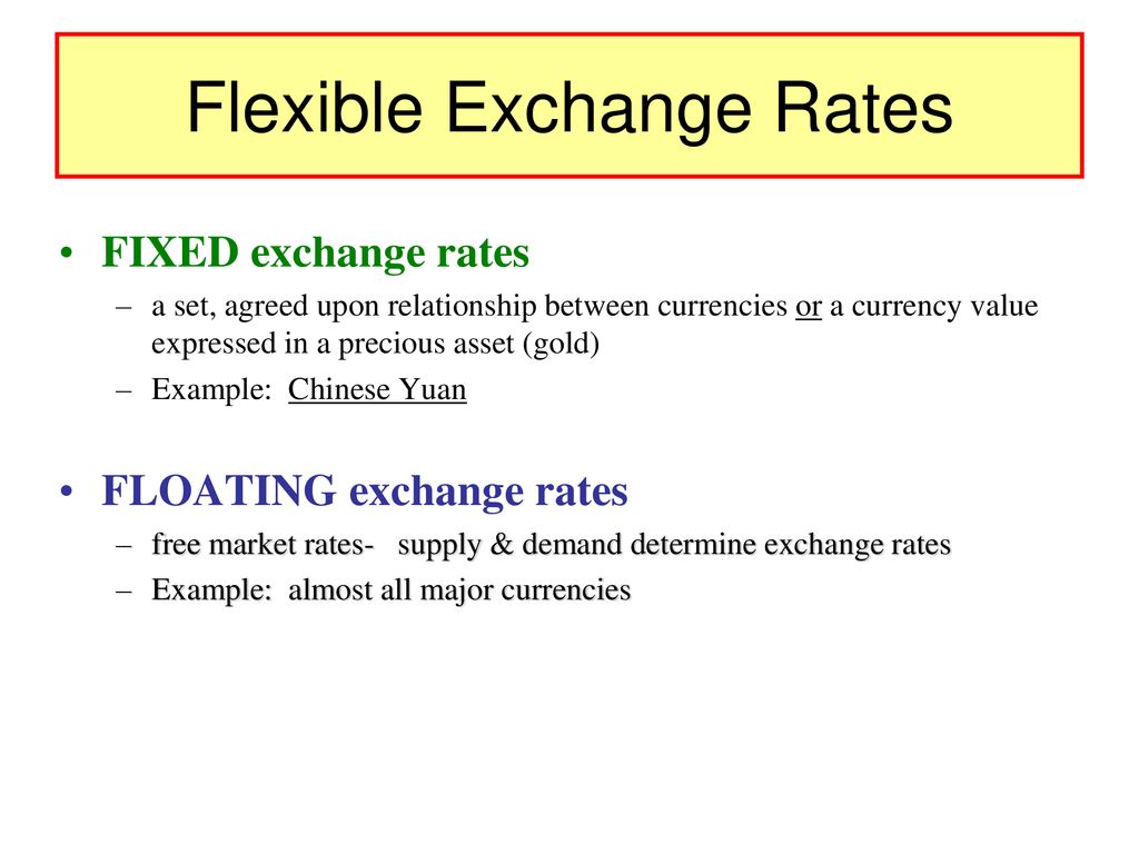 flexible exchange rate example