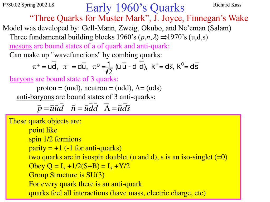 Quarks Th Strangeness Over The Years Inquiring Minds Have Asked Ppt Download
